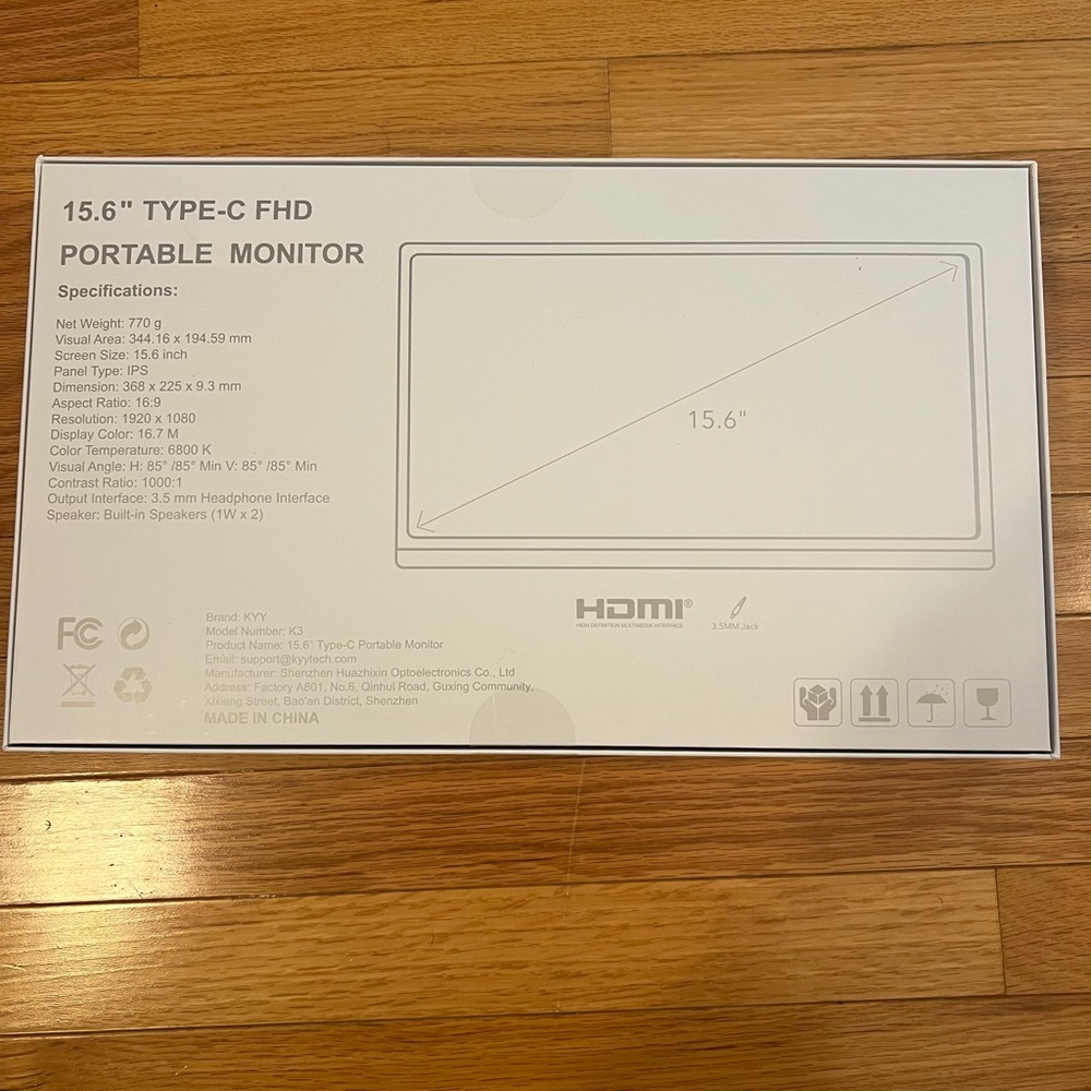 KYY Portable Monitor with HDMI - Picture 4 of 4
